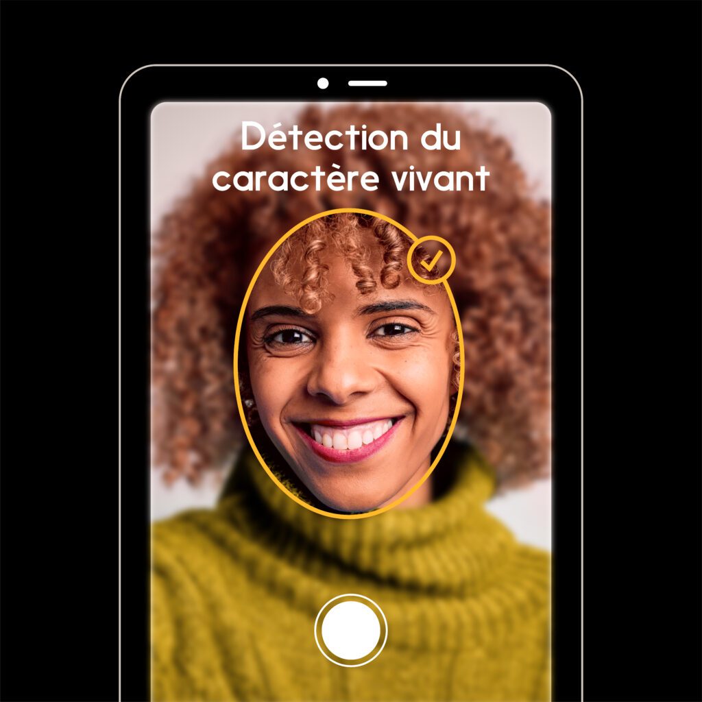 Image d’un exemple de l’utilisation de la technologie de vérification du visage pour confirmer votre identité